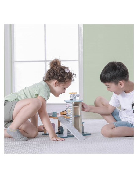 VIG44029,Garaj auto cu lift si masinute, nordic colors, Viga Toys