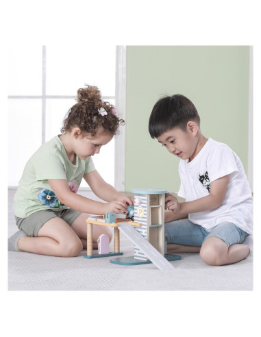 VIG44029,Garaj auto cu lift si masinute, nordic colors, Viga Toys