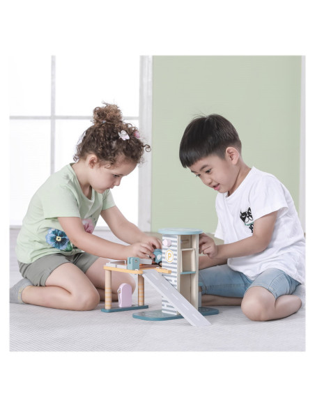 VIG44029,Garaj auto cu lift si masinute, nordic colors, Viga Toys