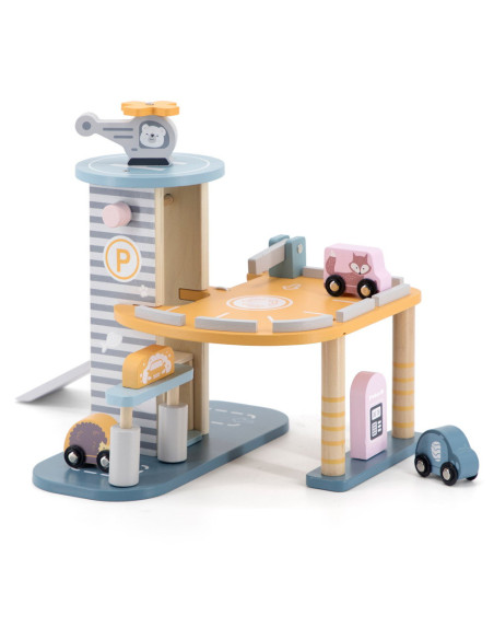 VIG44029,Garaj auto cu lift si masinute, nordic colors, Viga Toys
