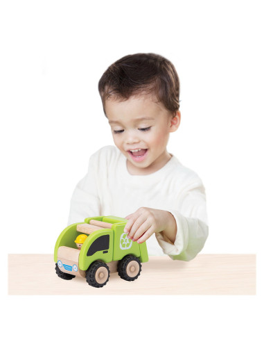 WW-4056,Camion de gunoi din lemn, Wonderworld