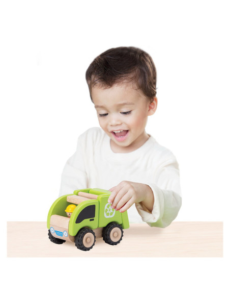 WW-4056,Camion de gunoi din lemn, Wonderworld