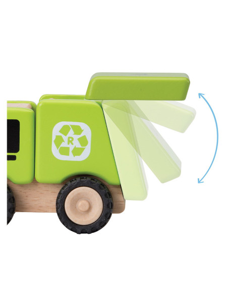 WW-4056,Camion de gunoi din lemn, Wonderworld
