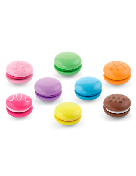 VIG50807,Macarons din lemn, set 8 bucati