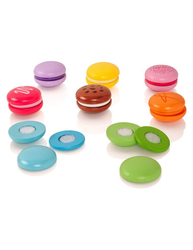 VIG50807,Macarons din lemn, set 8 bucati