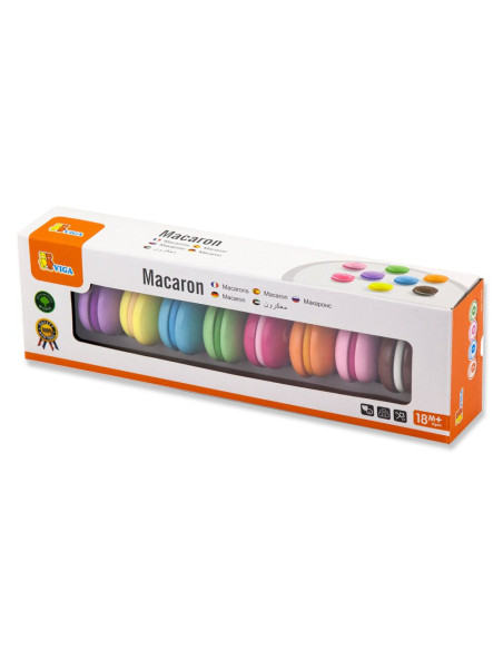 VIG50807,Macarons din lemn, set 8 bucati