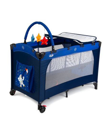JU7960-Space-Adventure,Patut pliant 2 niveluri Juju Sleepy Baby, Space Adventure