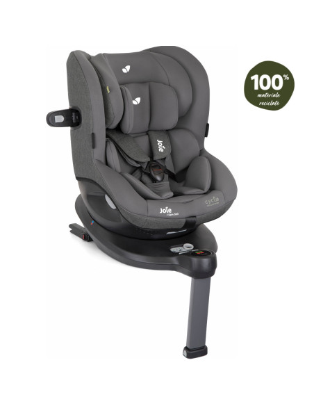 BB-C1801KACYC000,Joie - Scaun auto i-Spin 360° Shell Gray, Colectia Cycle, nastere - 105 cm, testat ADAC si testat Suplimentar l
