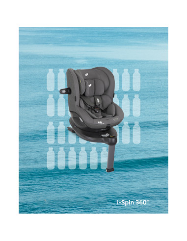 BB-C1801KACYC000,Joie - Scaun auto i-Spin 360° Shell Gray, Colectia Cycle, nastere - 105 cm, testat ADAC si testat Suplimentar l