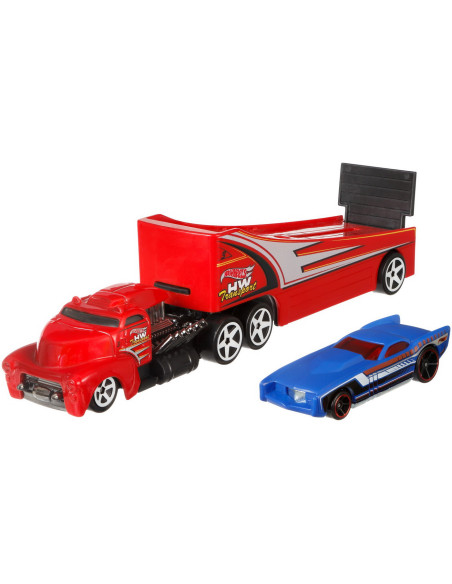 MTBDW51_BDW59,Set Camion Si Masina Sport Hot Wheels Rock N' Race