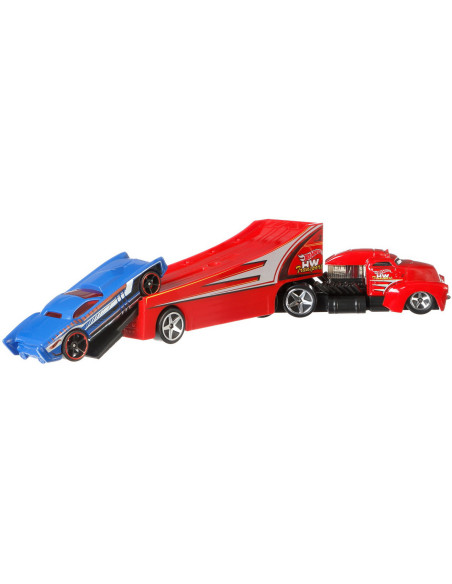 MTBDW51_BDW59,Set Camion Si Masina Sport Hot Wheels Rock N' Race