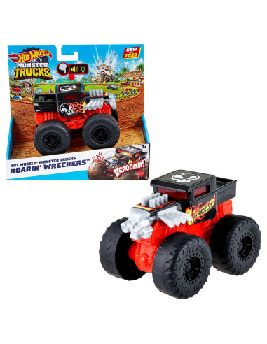 MTHDX60_HDX61,Hot Wheels Monster Truck Roarin Wreckers Bone Shaker Cu Functii Si Sunete Scara 1:43