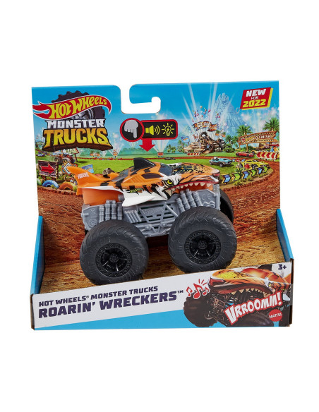 MTHDX60_HDX62,Hot Wheels Monster Truck Roarin Wreckers Tiger Shark Cu Functii Si Sunete Scara 1:43