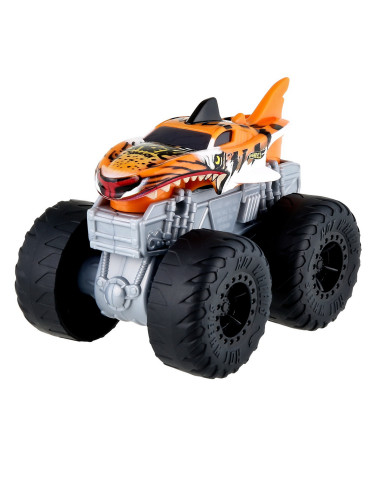 MTHDX60_HDX62,Hot Wheels Monster Truck Roarin Wreckers Tiger Shark Cu Functii Si Sunete Scara 1:43