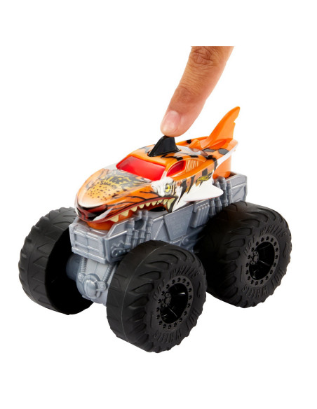 MTHDX60_HDX62,Hot Wheels Monster Truck Roarin Wreckers Tiger Shark Cu Functii Si Sunete Scara 1:43