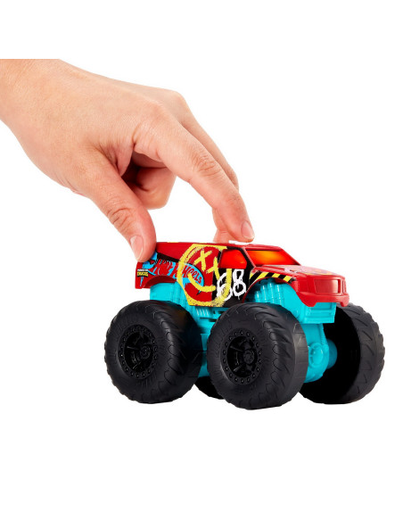 MTHDX60_HDX66,Hot Wheels Monster Truck Roarin Wreckers Demo Derby Cu Functii Si Sunete Scara 1:43