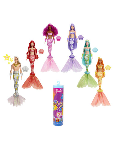MTHCC46,Barbie Papusa Descopera Culoarea Sirenele Curcubeu