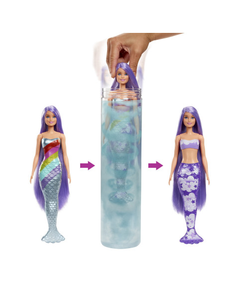 MTHCC46,Barbie Papusa Descopera Culoarea Sirenele Curcubeu