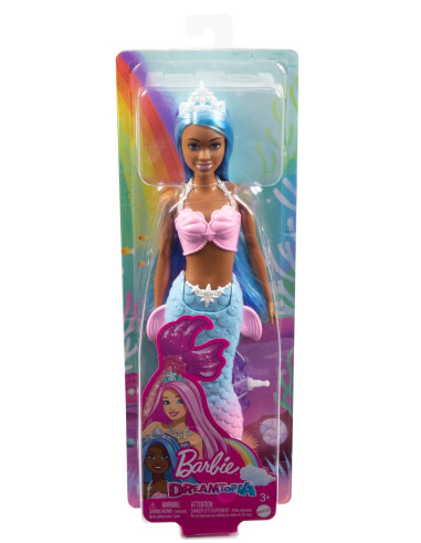 MTHGR08_HGR12,Barbie Dreamtopia Papusa Sirena Cu Par Albastru Si Coada Albastra