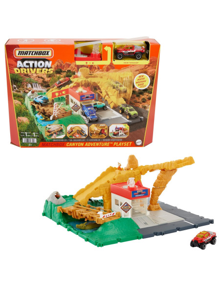 MTHBD74_HHH32,Matchbox Set Action Drivers Canionul Cu Sunete Si Lumini