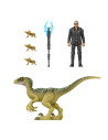 MTHDX46_HGP77,Jurassic World Dominion Set 2 Figurine Dr. Ian Malcolm Si Velociraptor