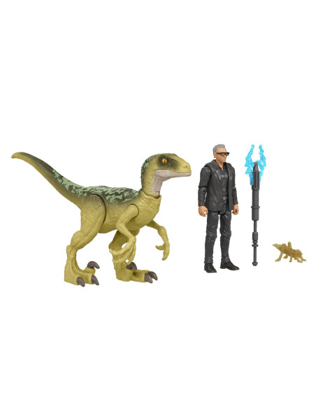 MTHDX46_HGP77,Jurassic World Dominion Set 2 Figurine Dr. Ian Malcolm Si Velociraptor