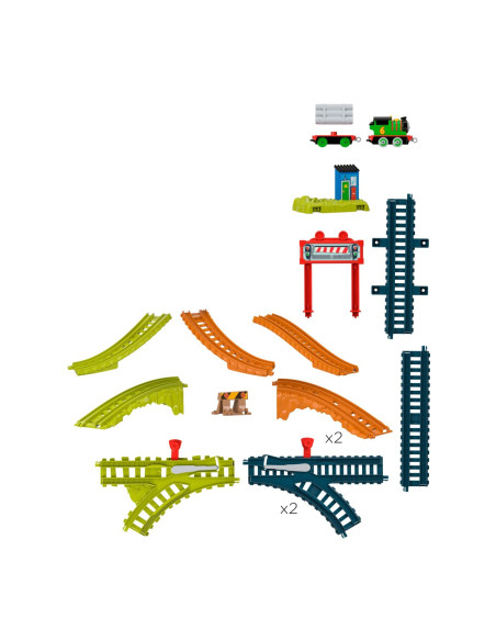 MTHGY82_HPM63,Thomas Set De Joaca Cu Locomotiva Push Along Percy Si Accesorii