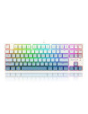 K645W-GB-RGB_BL,Tastatura gaming mecanica Redragon Cass iluminare RGB alba cu gri