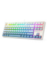 K645W-GB-RGB_BL,Tastatura gaming mecanica Redragon Cass iluminare RGB alba cu gri