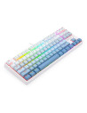 K645W-GB-RGB_BL,Tastatura gaming mecanica Redragon Cass iluminare RGB alba cu gri