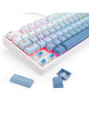 K645W-GB-RGB_BL,Tastatura gaming mecanica Redragon Cass iluminare RGB alba cu gri