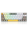 K530-YL-WT-GY-RGB-PRO_BR,Tastatura Bluetooth si cu fir gaming mecanica Redragon Draconic Pro alba taste albe gri si galbene ilum