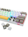 K530-YL-WT-GY-RGB-PRO_BR,Tastatura Bluetooth si cu fir gaming mecanica Redragon Draconic Pro alba taste albe gri si galbene ilum
