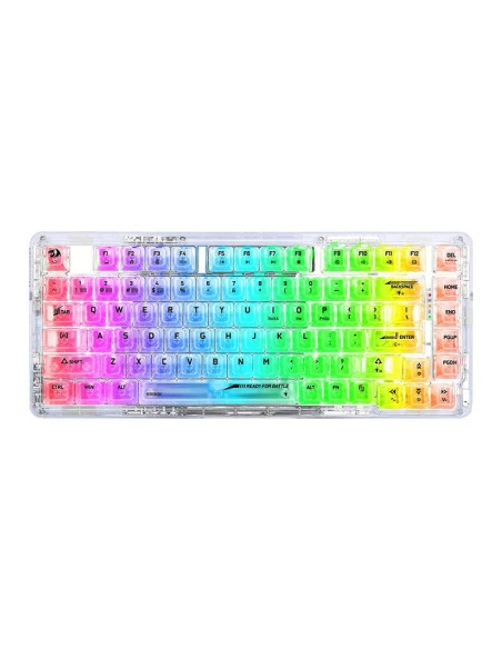 K649CT-RGB-PRO,Tastatura gaming mecanica Bluetooth cu si fara fir Redragon Elf PRO transparenta iluminare RGB