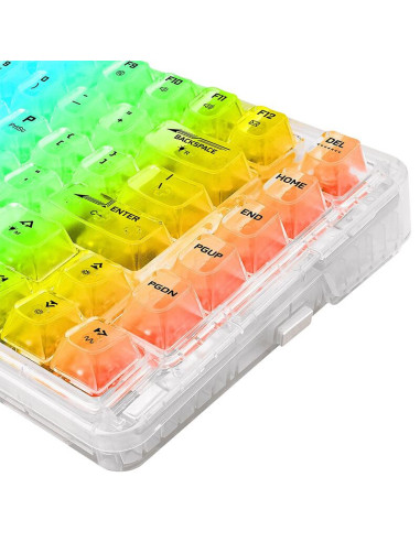K649CT-RGB-PRO,Tastatura gaming mecanica Bluetooth cu si fara fir Redragon Elf PRO transparenta iluminare RGB