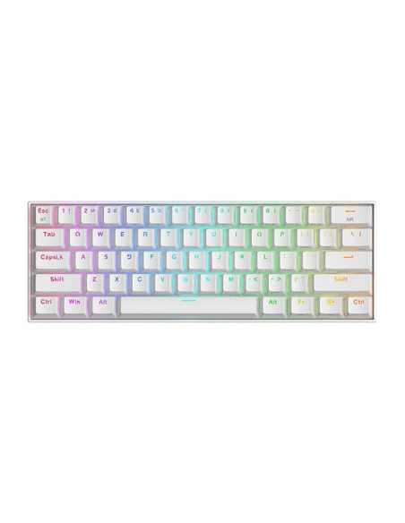 K530W-RGB-PRO_BR,Tastatura Bluetooth si cu fir gaming mecanica Redragon Draconic Pro alba iluminare RGB