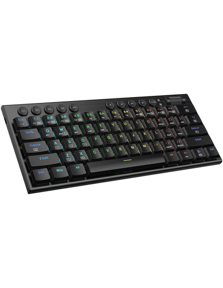 K632-RGB-PRO_RD,Tastatura gaming mecanica Bluetooth cu fir si wireless Redragon Horus Mini PRO neagra iluminare RGB