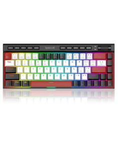 K635WBR-RGB-PRO_RD,Tastatura gaming mecanica Bluetooth cu si fara fir Redragon Magic-Wand Mini PRO iluminare RGB taste albe negr