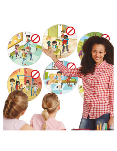 AKR20841,Set 6 postere educative Anti-bullying pentru gradinita si scoala