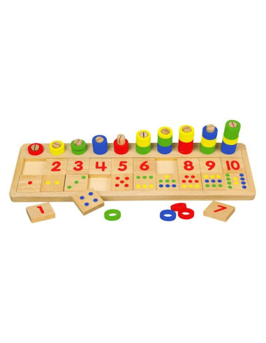 VIG59072,Numara si potriveste numerele, joc educativ, Viga Toys