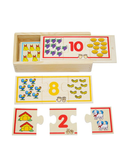 FKP2576,Puzzle lemn Invatam numerele