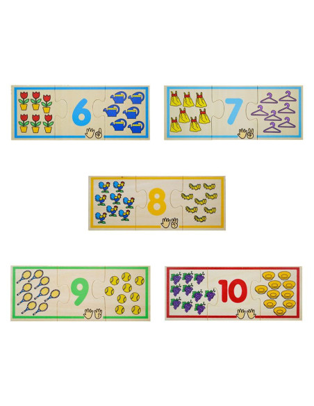 FKP2576,Puzzle lemn Invatam numerele