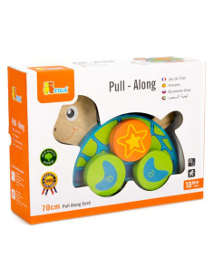 VIG50080,Jucarie de tras din lemn Testoasa 2