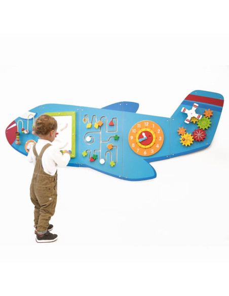 VIG50673,Jucarie de perete multifunctional XXL, Avion, 180 cm