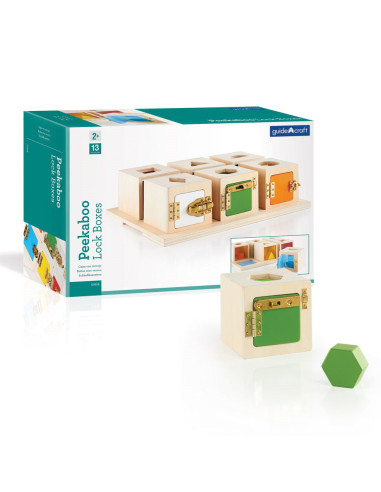 G5058,Peekaboo Lock Boxes, cutiute cu incuietori, Guidecraft