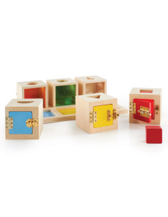 G5058,Peekaboo Lock Boxes, cutiute cu incuietori, Guidecraft 2