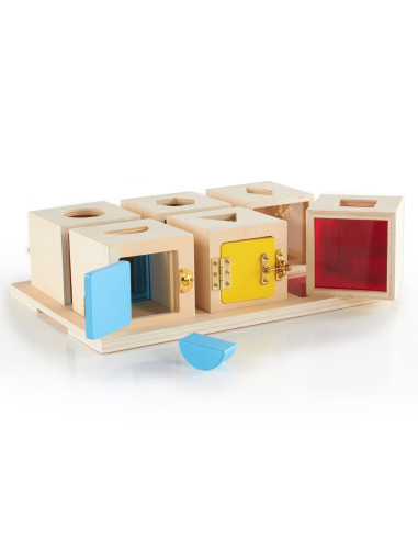 G5058,Peekaboo Lock Boxes, cutiute cu incuietori, Guidecraft