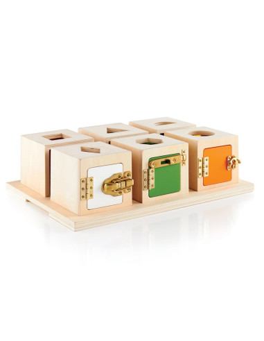 G5058,Peekaboo Lock Boxes, cutiute cu incuietori, Guidecraft