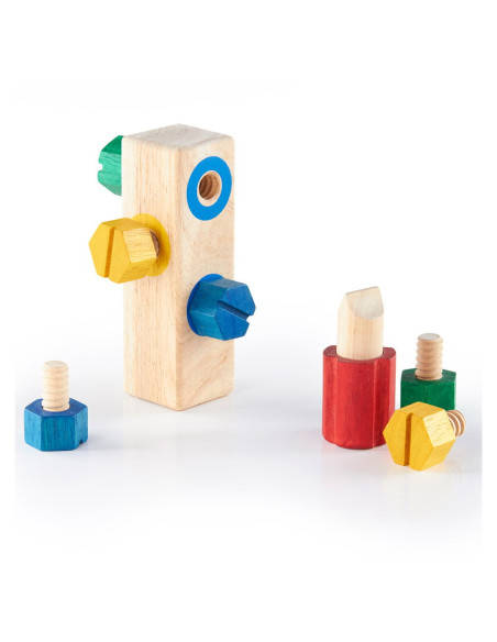 G2003,Screw Block, joc de indemanare cu suruburi, Guidecraft