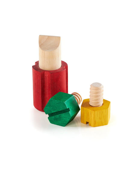 G2003,Screw Block, joc de indemanare cu suruburi, Guidecraft